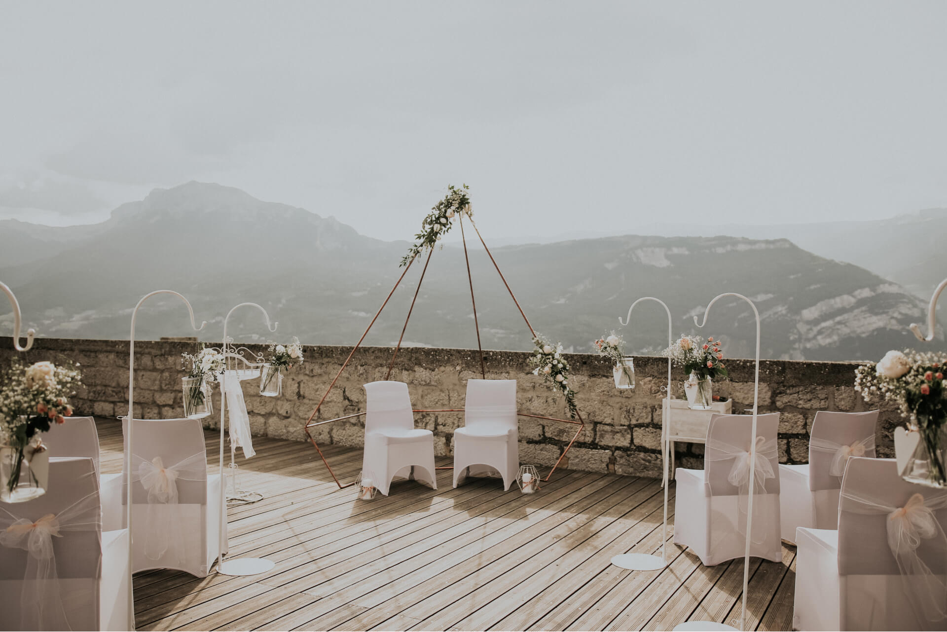 Shooting photo pour le mariage sur la terrasse Lesdiguières