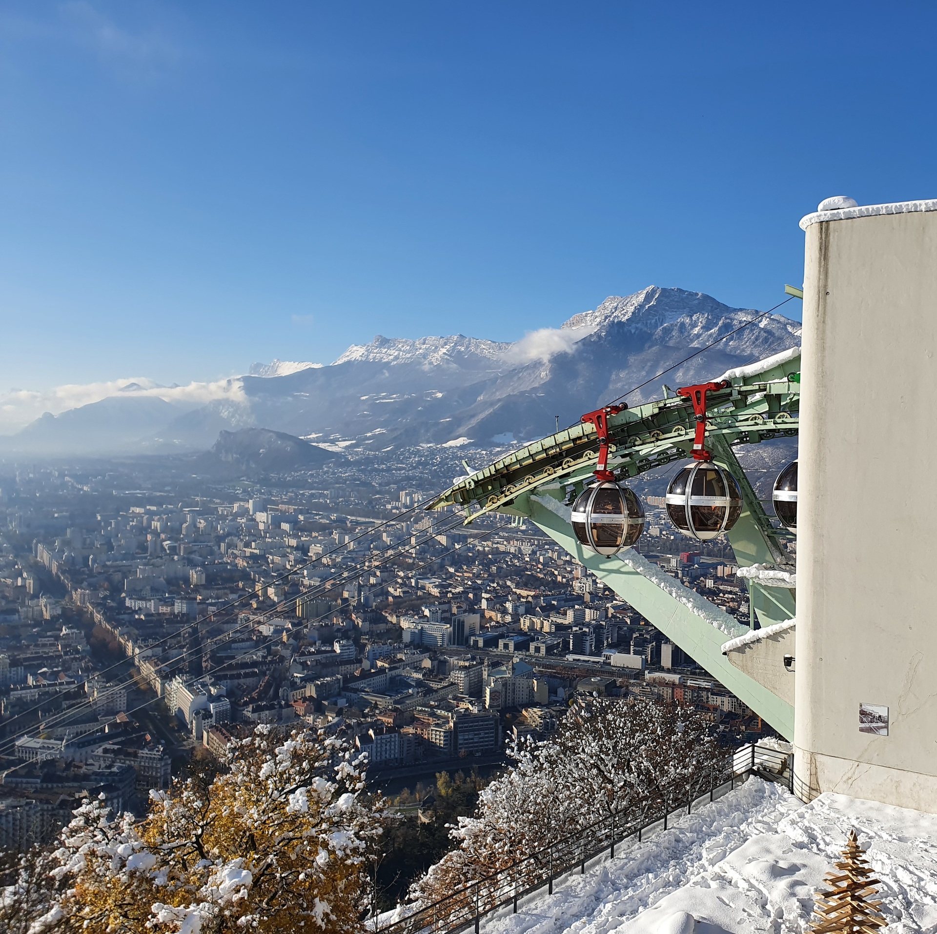 Gare haute un jour de neige