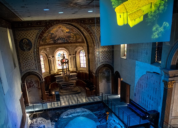 Vue intérieure du musée archéologique Saint-Laurent