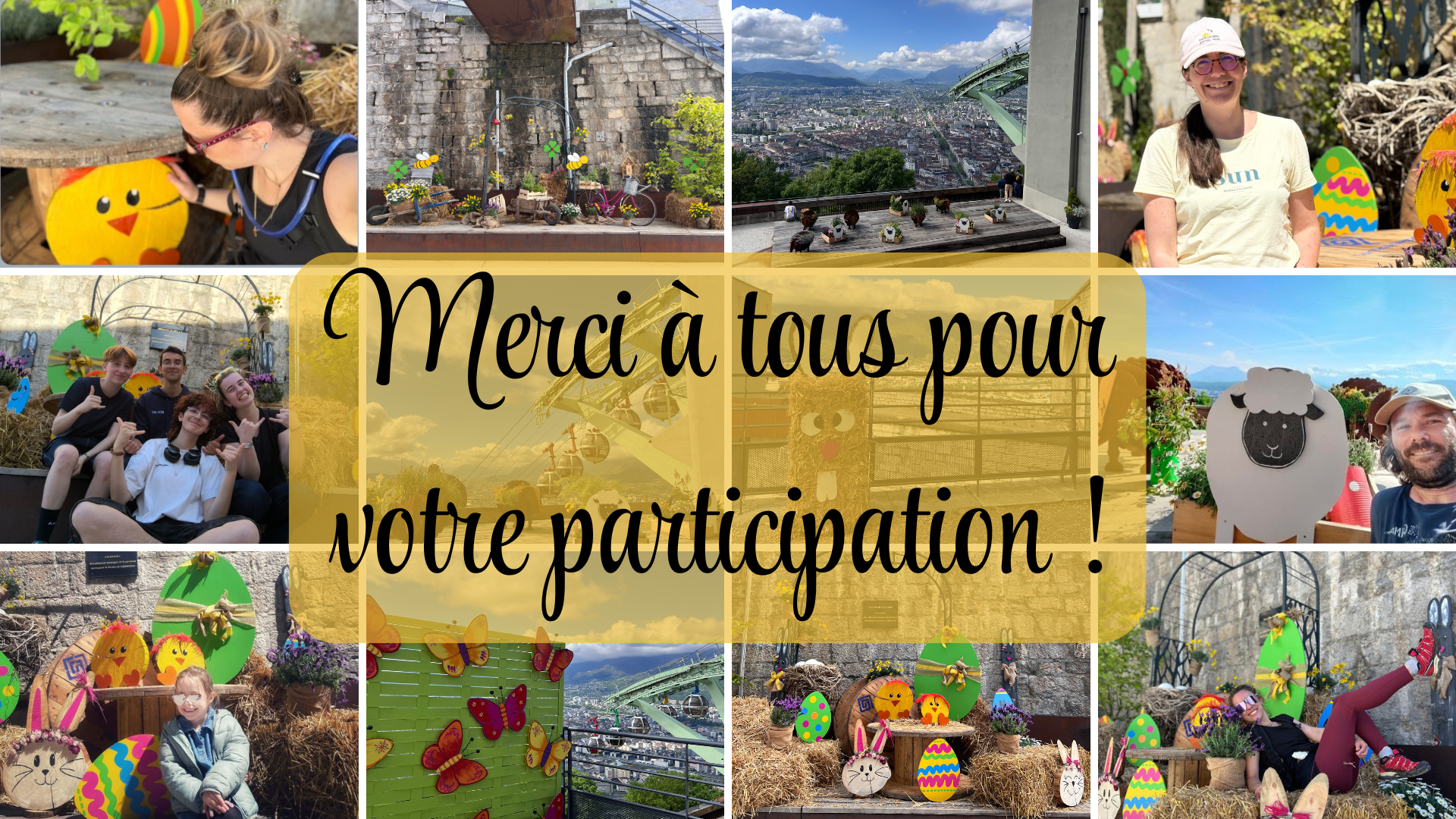 affiche retour sur le printemps à la bastille déco et jeu concours remerciements aux participants et à Nature en Ville