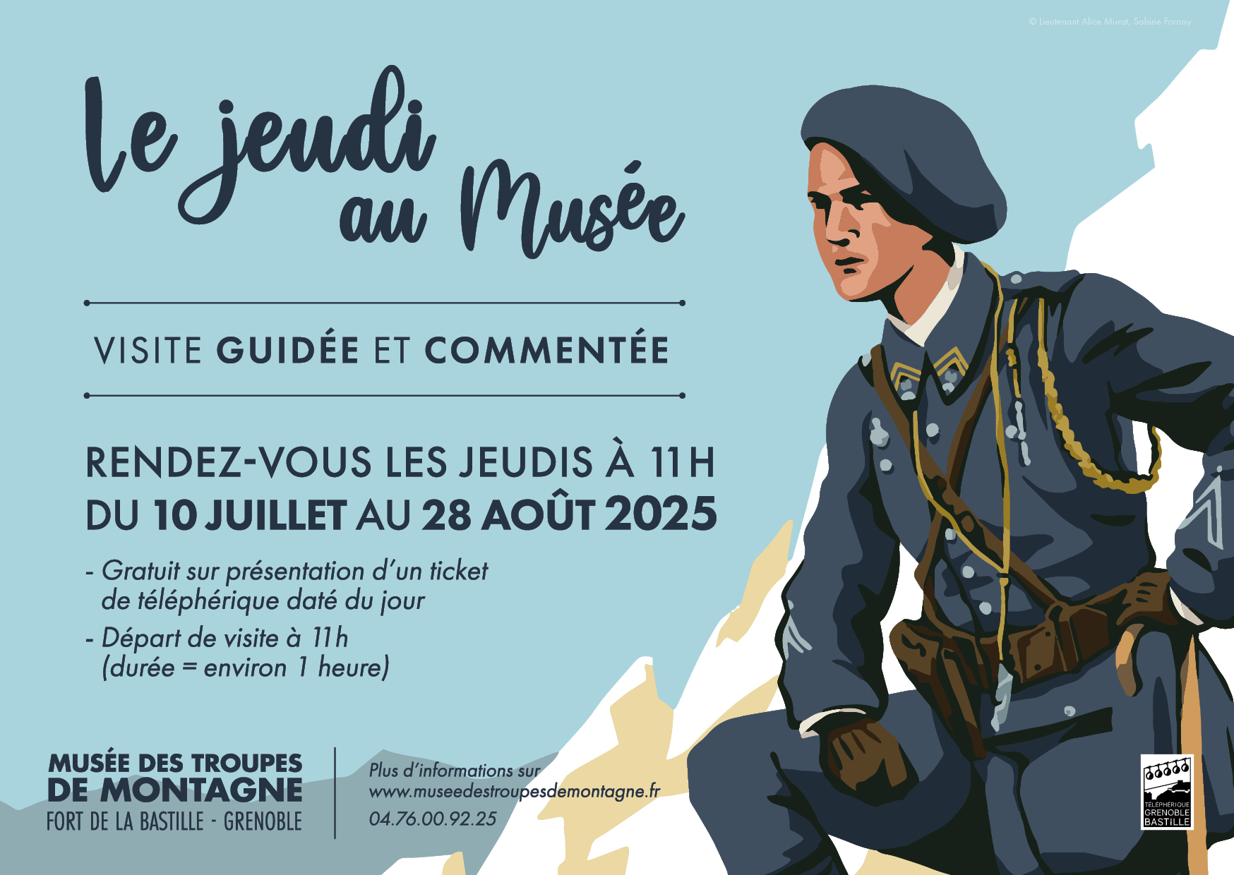 affiche pour les visites du MTM tous les jeudis de cet été